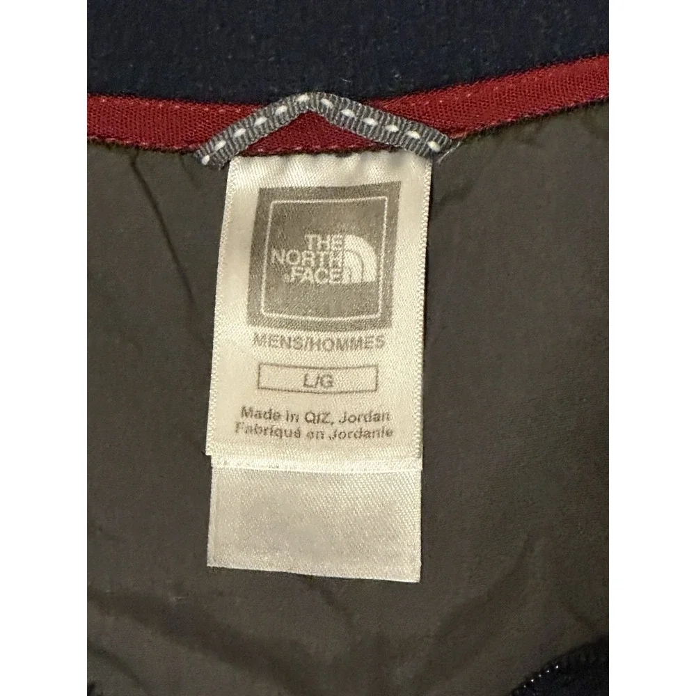 The North Face Waffle Weave 1/4 Zip Pull Over Sweatshirt Blue Men's Size L